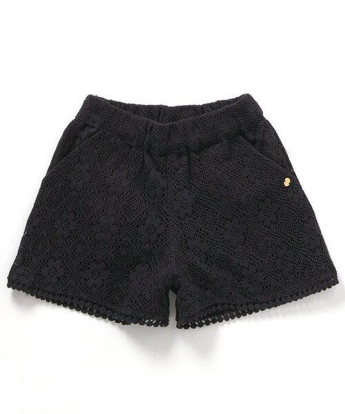 BREEZE(ブリーズ)の「レースショートパンツ(その他パンツ・キッズ・チャコール/オフホワイト・110/120/140/90/100/80/130)」の2枚目の写真