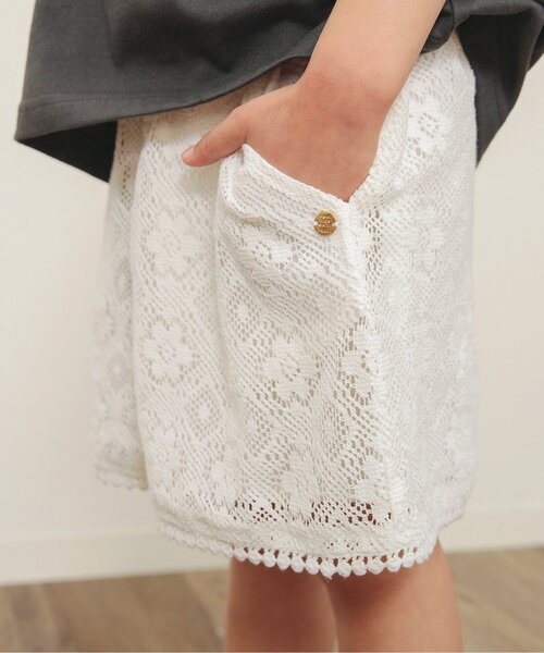 BREEZE(ブリーズ)の「レースショートパンツ(その他パンツ・キッズ・チャコール/オフホワイト・110/120/140/90/100/80/130)」の8枚目の写真