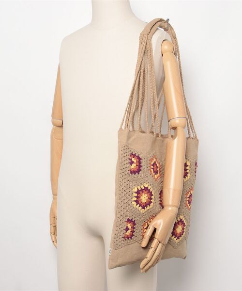 ONE DAY KMC （ワンデイケーエムシー）の「チャイハネ / クロシェラＢＡＧ / ISYP3202（トートバッグ・レディース・ターコイズブルー/オフホワイト/ベージュ・ONESIZE）」の7枚目の写真