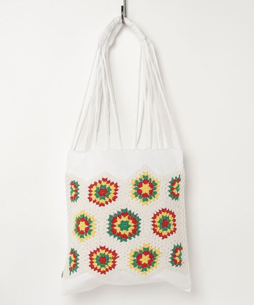 ONE DAY KMC （ワンデイケーエムシー）の「チャイハネ / クロシェラＢＡＧ / ISYP3202（トートバッグ・レディース・ターコイズブルー/オフホワイト/ベージュ・ONESIZE）」の8枚目の写真