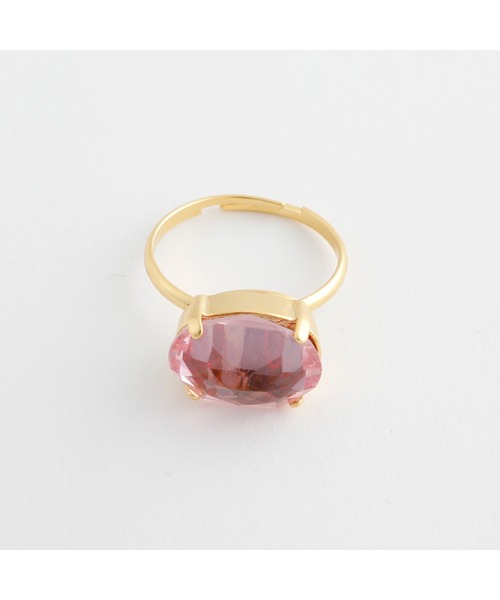 JewCas（ジュアキャス）の「JewCas Pallette ガラスストーン楕円リング[JC4700]pink（リング・レディース・パープル/ブルー・FREE）」の3枚目の写真