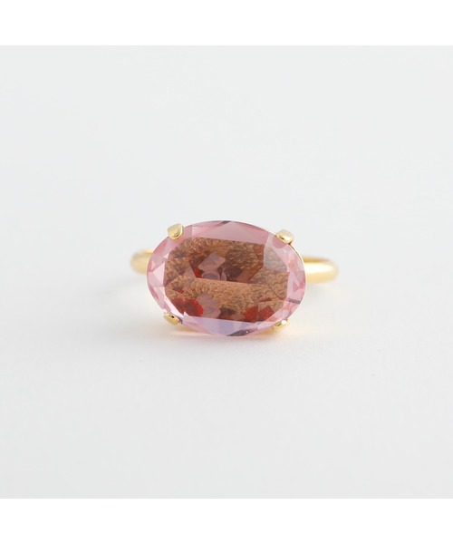 JewCas（ジュアキャス）の「JewCas Pallette ガラスストーン楕円リング[JC4700]pink（リング・レディース・パープル/ブルー・FREE）」の4枚目の写真