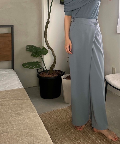 CE'E_SE'E（シーシー）の「[追加決定]ダブルクロスラップパンツ（その他パンツ・レディース・チャコールグレー/ブラック/サックスブルー・FREE）」の5枚目の写真