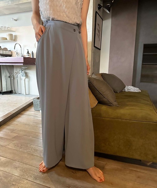 CE'E_SE'E（シーシー）の「[追加決定]ダブルクロスラップパンツ（その他パンツ・レディース・チャコールグレー/ブラック/サックスブルー・FREE）」の6枚目の写真