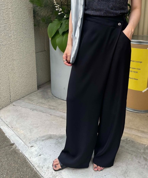 CE'E_SE'E（シーシー）の「[追加決定]ダブルクロスラップパンツ（その他パンツ・レディース・チャコールグレー/ブラック/サックスブルー・FREE）」の12枚目の写真