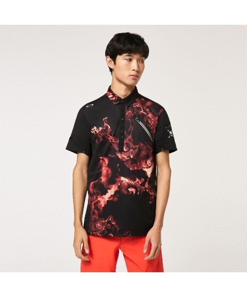 OAKLEY　GOLF SKULL BURN UP オークリー　ポロシャツ oakley-men-skull-burn-up-