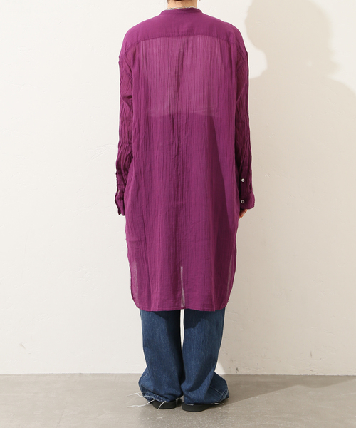 JOURNAL STANDARD LUXE(ジャーナルスタンダード ラックス)の「【ARMEN 】GAUZE UTILTY BANDED COLLAR LONG SH(シャツ/ブラウス・レディース・ホワイト/ライトグレー/ブラック/パープル・3)」の20枚目の写真