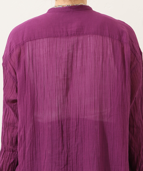 JOURNAL STANDARD LUXE(ジャーナルスタンダード ラックス)の「【ARMEN 】GAUZE UTILTY BANDED COLLAR LONG SH(シャツ/ブラウス・レディース・ホワイト/ライトグレー/ブラック/パープル・3)」の22枚目の写真