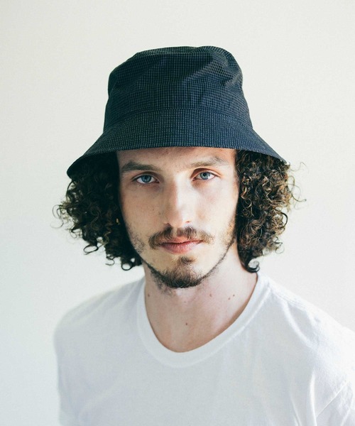 HUNTISM(ハンティズム)の「Graph Check Bucket Hat / グラフチェック柄 バケットハット(ハット・レディース・ブラック・FREE)」の4枚目の写真