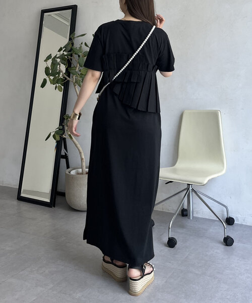 prose verse（プロズヴェール）の「フリルギャザードッキングカットワンピース（ワンピース・レディース・ブラック・PL/PM/LARGE/MEDIUM）」の20枚目の写真