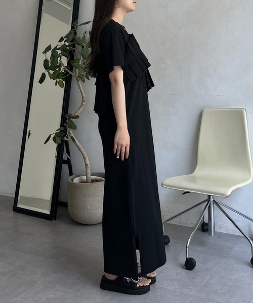 prose verse（プロズヴェール）の「フリルギャザードッキングカットワンピース（ワンピース・レディース・ブラック・PL/PM/LARGE/MEDIUM）」の10枚目の写真