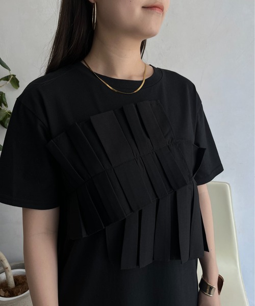 prose verse（プロズヴェール）の「フリルギャザードッキングカットワンピース（ワンピース・レディース・ブラック・PL/PM/LARGE/MEDIUM）」の14枚目の写真