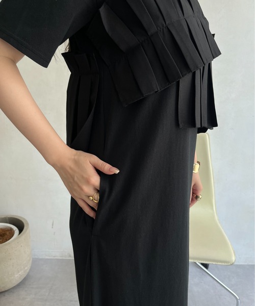 prose verse（プロズヴェール）の「フリルギャザードッキングカットワンピース（ワンピース・レディース・ブラック・PL/PM/LARGE/MEDIUM）」の15枚目の写真