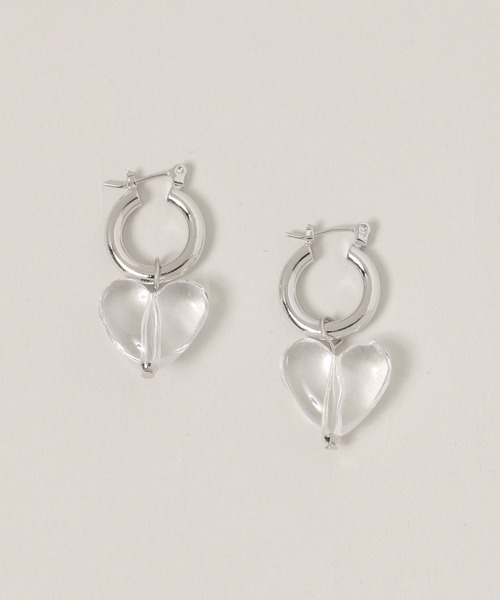 RAGEBLUE(レイジブルー)の「クリアハートピアス(ピアス(両耳用)・レディース・その他・FREE)」の6枚目の写真