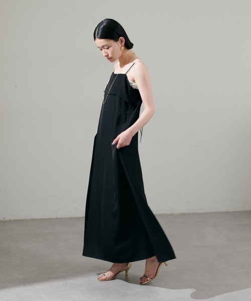 LARUTA(ラルータ)の「【LARUTA】ビスチェ風キャミワンピース(ワンピース・レディース・ブラック/グレイッシュベージュ/ブラウン/その他1/チャコールグレー・MEDIUM/LARGE)」の9枚目の写真
