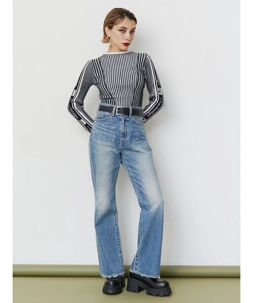 EVRIS(エヴリス)の「ロゴラインタートルニットトップス(ニット/セーター・レディース・ブラウン/ピンク/ブラック/ホワイト・FREE)」の14枚目の写真