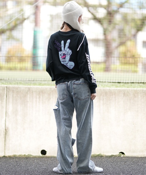 SANTA CRUZ(サンタクルーズ)の「【ムラサキスポーツ限定】SANTACRUZ/サンタクルーズ ロンT 502243432(Tシャツ/カットソー・レディース・ホワイト/スミクロ・M/L/XL)」の11枚目の写真