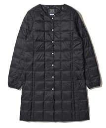 【TAION / タイオン】CREW NECK LONG DOWN JKT / クルーネックボタン ロングダウンジャケット