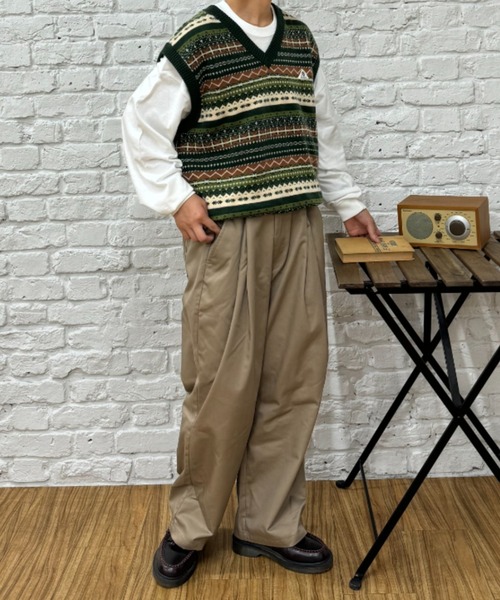 GEVACO(ゲバコ)の「【GEVACO / ゲバコ】フェアアイルVネックニットベスト(ベスト・メンズ・グリーン/ネイビー/ブラウン・LARGE/MEDIUM/SMALL)」の11枚目の写真