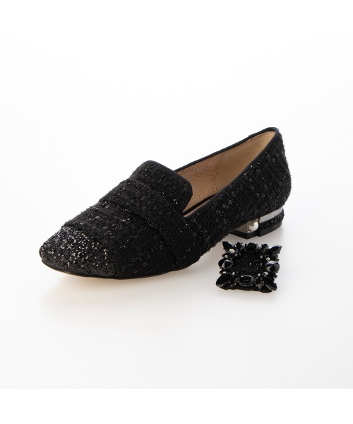 【セール】【美人百花9月号】ビジューバックル付きオペラシューズ（その他シューズ）｜Mode et Jacomo（モードエジャコモ）