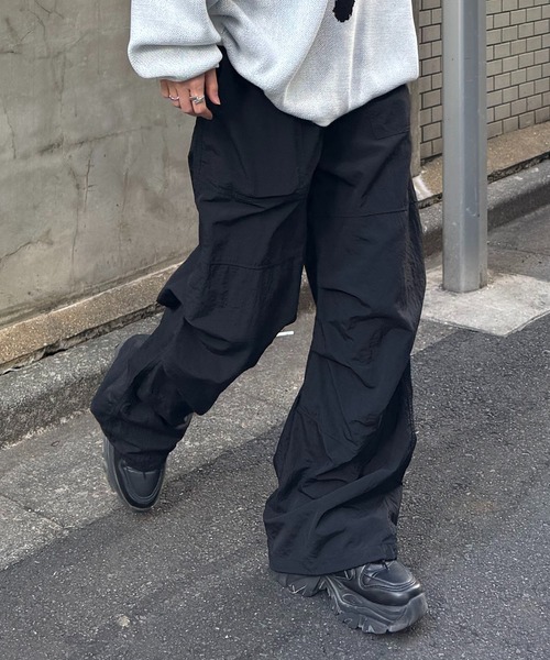 25SS ナイロンジップカーゴパンツ　今期新品 unm240156_2_col4.jpg?fitin=720:720