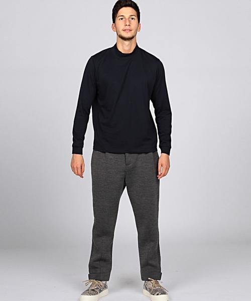 COMOLI（コモリ）の「COMOLI（コモリ） FLEECY MOCK L/SL（Tシャツ/カットソー・メンズ・ホワイト/ネイビー・2/3）」の5枚目の写真