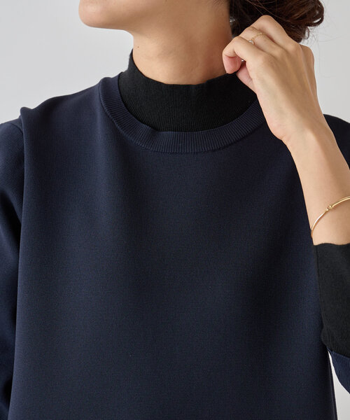 BEARDSLEY（ビアズリー）の「バイカラーニットワンピース（ワンピース・レディース・キャメル/ネイビー・FREE）」の11枚目の写真