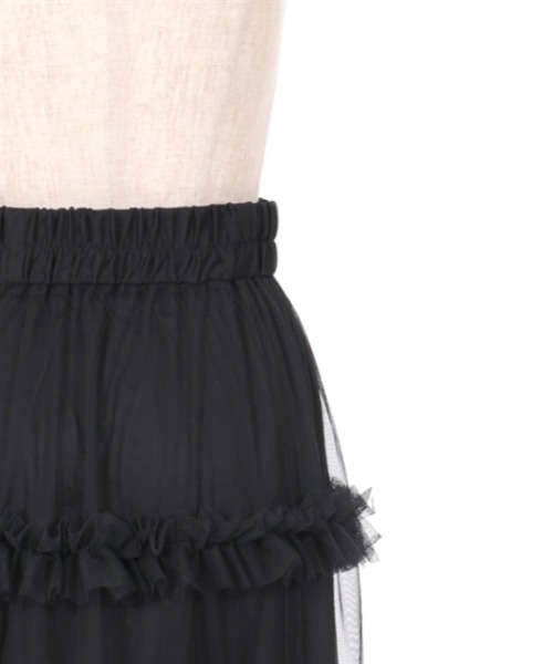 axes femme（アクシーズファム）の「フリルチュールティアードスカート（スカート・レディース・ブラック/ピンク/キナリ/チャコール/ホワイト/ミント/ブルーグレー・FREE）」の18枚目の写真