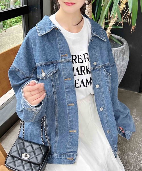 INGNI（イング）の「【WEB限定】ビッグデニムジャケット（デニムジャケット・レディース・ブラック/インディゴブルー/ブルー系その他/グレー/ブルー系その他6・M）」の11枚目の写真