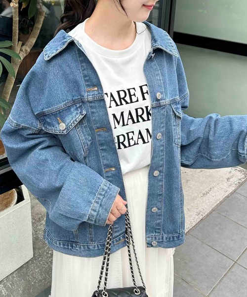 INGNI（イング）の「【WEB限定】ビッグデニムジャケット（デニムジャケット・レディース・ブラック/インディゴブルー/ブルー系その他/グレー/ブルー系その他6・M）」の14枚目の写真