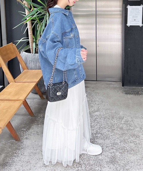 INGNI（イング）の「【WEB限定】ビッグデニムジャケット（デニムジャケット・レディース・ブラック/インディゴブルー/ブルー系その他/グレー/ブルー系その他6・M）」の18枚目の写真