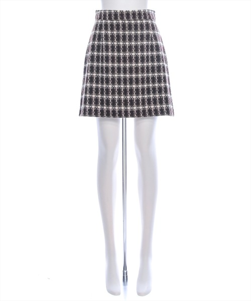 clear（クリア）の「ツイードスカート [セット可 高見え 大人 上品 スタイルアップ]≪2024AW新作≫（スカート・レディース・ピンク/ブラウン/ブラック×ホワイト/ホワイト×ブラック・F/SHORT）」の13枚目の写真