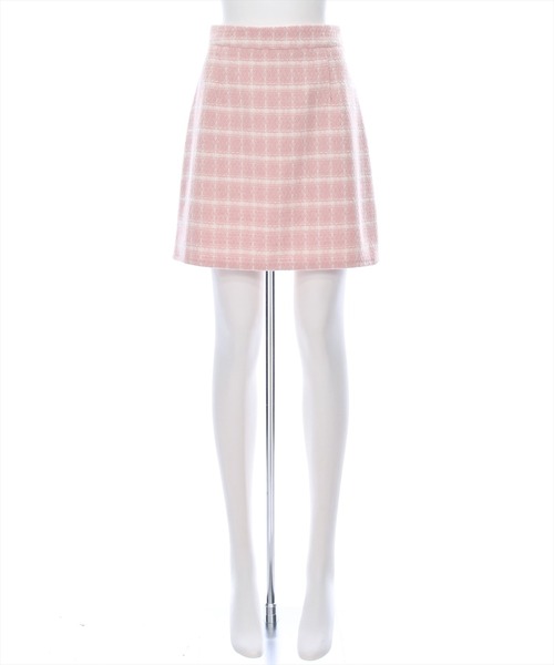 clear（クリア）の「ツイードスカート [セット可 高見え 大人 上品 スタイルアップ]≪2024AW新作≫（スカート・レディース・ピンク/ブラウン/ブラック×ホワイト/ホワイト×ブラック・F/SHORT）」の14枚目の写真