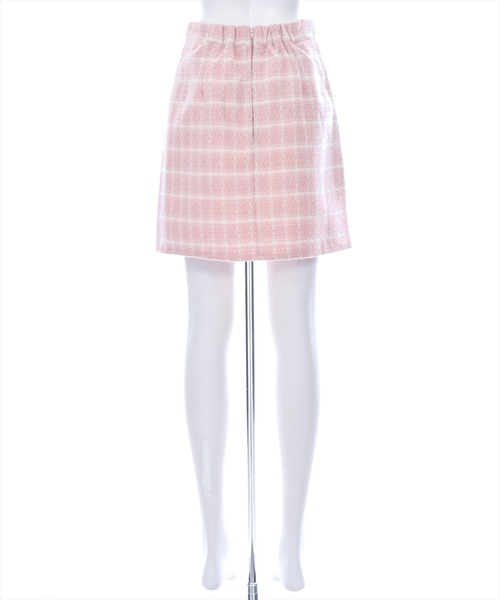 clear（クリア）の「ツイードスカート [セット可 高見え 大人 上品 スタイルアップ]≪2024AW新作≫（スカート・レディース・ピンク/ブラウン/ブラック×ホワイト/ホワイト×ブラック・F/SHORT）」の8枚目の写真