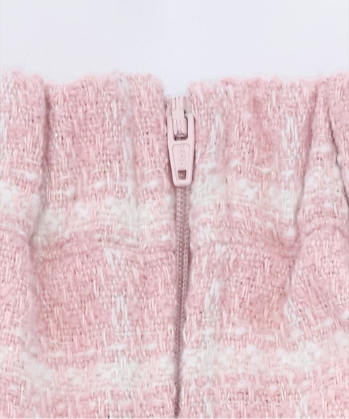 clear（クリア）の「ツイードスカート [セット可 高見え 大人 上品 スタイルアップ]≪2024AW新作≫（スカート・レディース・ピンク/ブラウン/ブラック×ホワイト/ホワイト×ブラック・F/SHORT）」の10枚目の写真