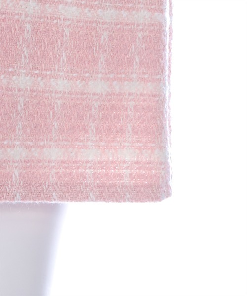 clear（クリア）の「ツイードスカート [セット可 高見え 大人 上品 スタイルアップ]≪2024AW新作≫（スカート・レディース・ピンク/ブラウン/ブラック×ホワイト/ホワイト×ブラック・F/SHORT）」の11枚目の写真