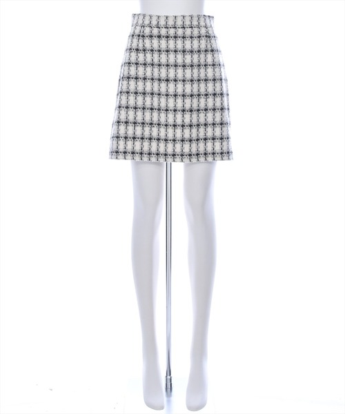 clear（クリア）の「ツイードスカート [セット可 高見え 大人 上品 スタイルアップ]≪2024AW新作≫（スカート・レディース・ピンク/ブラウン/ブラック×ホワイト/ホワイト×ブラック・F/SHORT）」の15枚目の写真