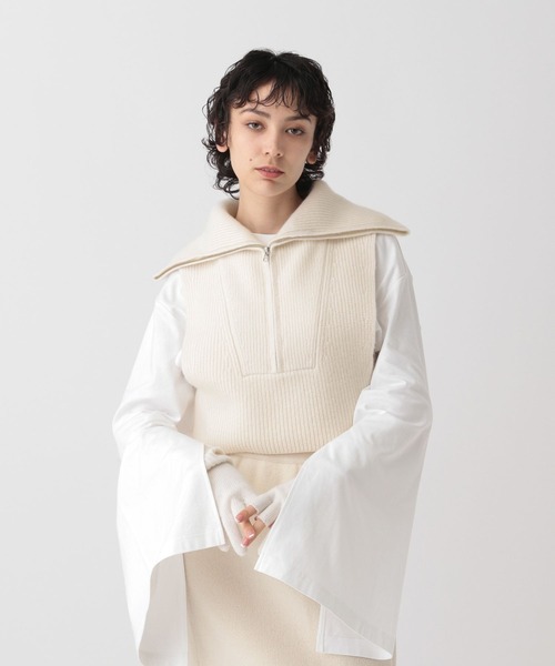 カシミヤハーフZIPニットベスト（ニット/セーター）｜STERNBERG（スタンバーグ）