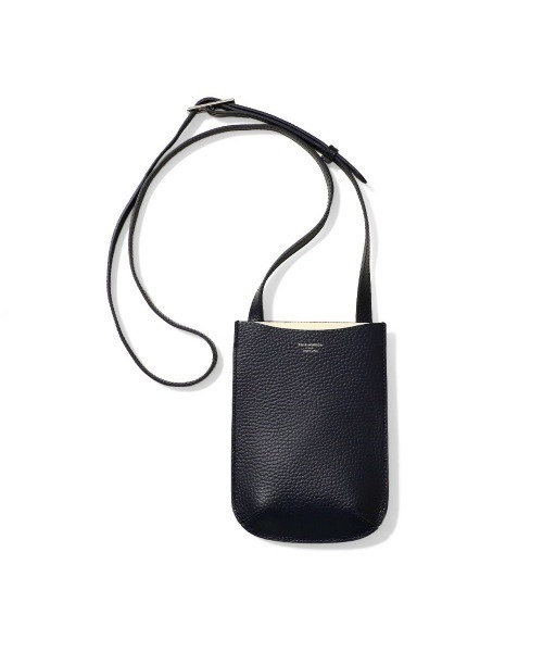 PELLE MORBIDA（ペッレモルビダ）の「Tela Marina（テーラマリーナ） TE012-スマホショルダー（ショルダーバッグ・メンズ・ブラック/チャコールグレー/グレイッシュベージュ/サックスブルー/ネイビー/オレンジ・FREE）」の4枚目の写真
