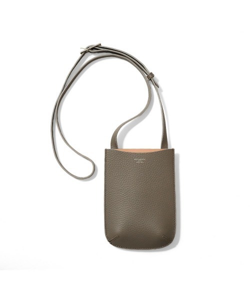 PELLE MORBIDA（ペッレモルビダ）の「Tela Marina（テーラマリーナ） TE012-スマホショルダー（ショルダーバッグ・メンズ・ブラック/チャコールグレー/グレイッシュベージュ/サックスブルー/ネイビー/オレンジ・FREE）」の3枚目の写真