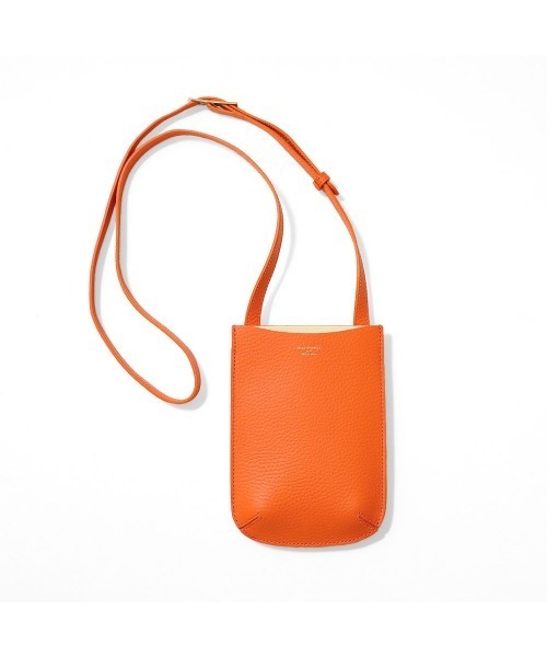 PELLE MORBIDA（ペッレモルビダ）の「Tela Marina（テーラマリーナ） TE012-スマホショルダー（ショルダーバッグ・メンズ・ブラック/チャコールグレー/グレイッシュベージュ/サックスブルー/ネイビー/オレンジ・FREE）」の6枚目の写真