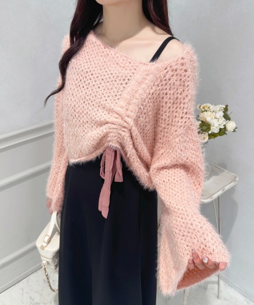 apres jour(アプレジュール)の「ラメドロストリボントップス【ZOZOTOWN限定アイテム】(ニット/セーター・レディース・ライトブルー/オフホワイト/ピンク・フリー/X-LARGE)」の21枚目の写真