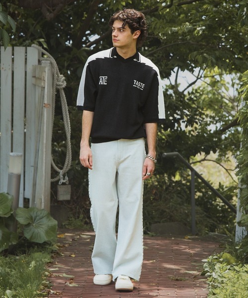 TASTE by Knit(テイストバイニット)の「【TASTE by Knit】Game knit polo(ニット/セーター・メンズ・ブラック/ベージュ・MEDIUM/SMALL)」の12枚目の写真