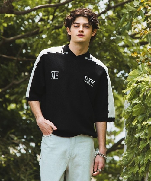 TASTE by Knit(テイストバイニット)の「【TASTE by Knit】Game knit polo(ニット/セーター・メンズ・ブラック/ベージュ・MEDIUM/SMALL)」の13枚目の写真