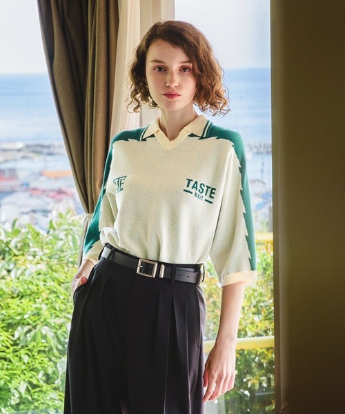TASTE by Knit(テイストバイニット)の「【TASTE by Knit】Game knit polo(ニット/セーター・メンズ・ブラック/ベージュ・MEDIUM/SMALL)」の17枚目の写真