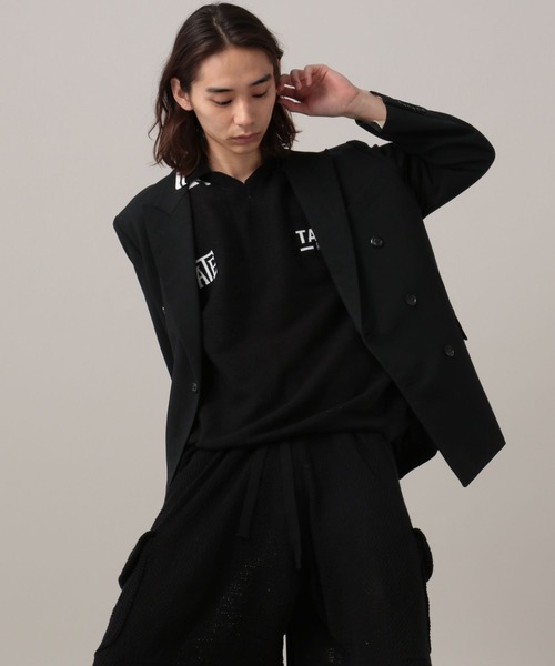 TASTE by Knit(テイストバイニット)の「【TASTE by Knit】Game knit polo(ニット/セーター・メンズ・ブラック/ベージュ・MEDIUM/SMALL)」の4枚目の写真