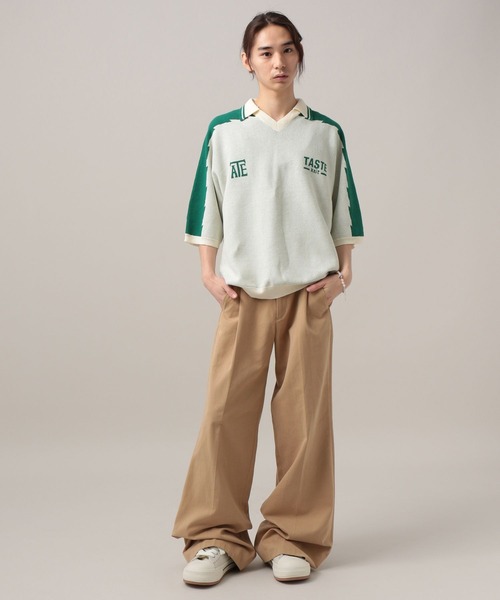 TASTE by Knit(テイストバイニット)の「【TASTE by Knit】Game knit polo(ニット/セーター・メンズ・ブラック/ベージュ・MEDIUM/SMALL)」の7枚目の写真