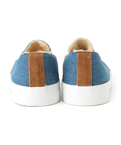 maccheronian（マカロニアン）の「maccheronian × BEAMS / 別注 ボアデニムスリッポン（スニーカー・メンズ・ブルー/ブルー系その他・40/41/42/43）」の6枚目の写真