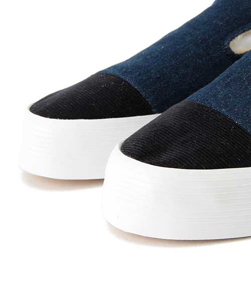 maccheronian（マカロニアン）の「maccheronian × BEAMS / 別注 ボアデニムスリッポン（スニーカー・メンズ・ブルー/ブルー系その他・40/41/42/43）」の7枚目の写真