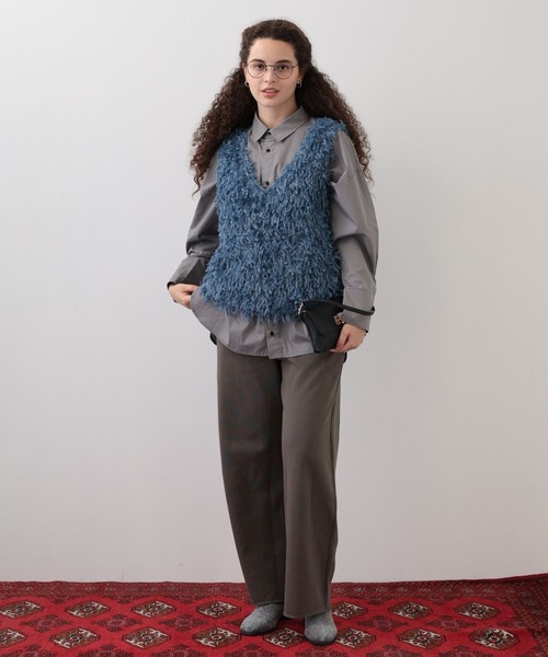 saloon(サルーン)の「SALOON(サルーン)/スウェットワイドパンツ【手洗い可】(スウェットパンツ・レディース・チャコールグレー/ライトグレー/アイボリー・FREE)」の15枚目の写真